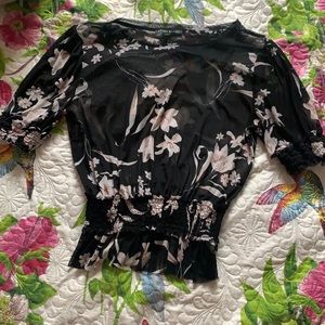 Mesh Floral Shirt